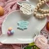 Hoppy Easter Sign Cookie Cutter and Fondant Stamp Embosser, Easter Train Extra, Easter Fence