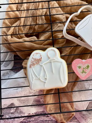 Bride and Groom Cookie Cutter and Fondant Embosser