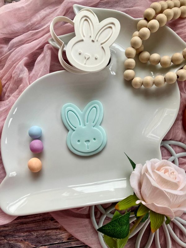 Easter Bunny Cookie Cutter and Fondant Embosser, Cute Rabbit, Farm Theme, Spring