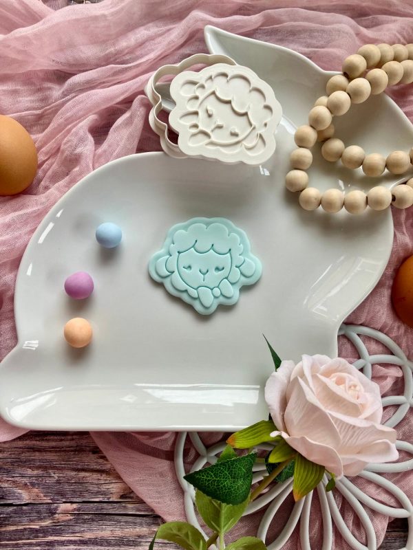 Easter Lamb Cookie Cutter and Fondant Embosser, Cute Lamb, Farm Theme, Spring, Sheep