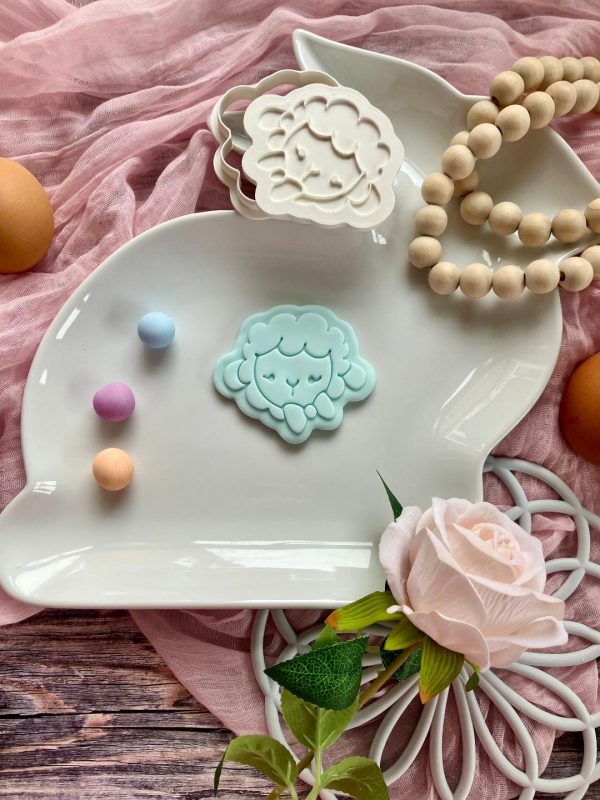 Easter Lamb Cookie Cutter and Fondant Embosser, Cute Lamb, Farm Theme, Spring, Sheep