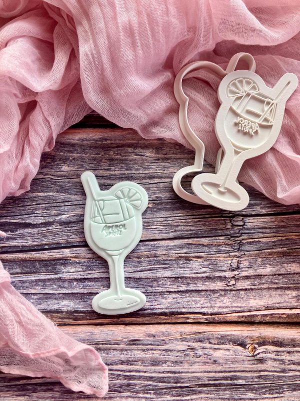 Aperol Spritz Cookie Cutter and Fondant Embosser Aperol Spritz Cookie Cutter and Fondant Embosser