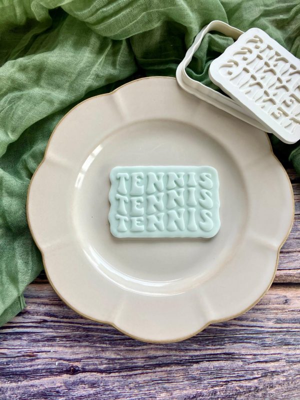 tennis 3 Tennis Tennis Tennis Cookie Cutter and Fondant Embosser, Groovy, Sports, Hobbies
