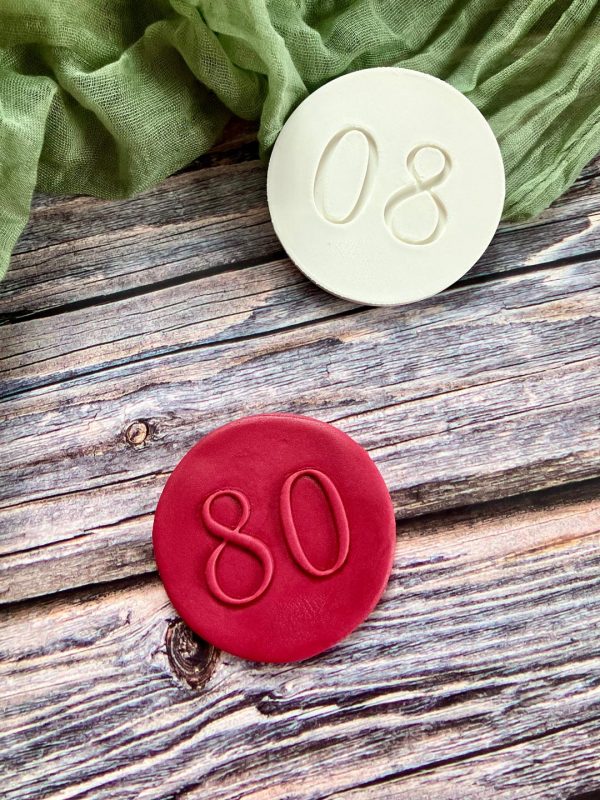 80a Eighty Fondant Stamp Embosser, 80, Eightieth, 80th Birthday, VE Day