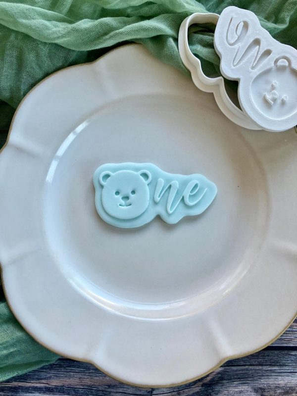 Beary First Birthday Cookie Cutter and Fondant Embosser Beary First Birthday Cookie Cutter and Fondant Embosser