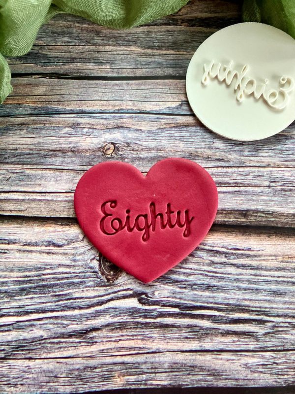 Eighty 2 Eighty Cookie Stamp, Eightieth, 80, 80th, Birthday, 80 Years, VE Day