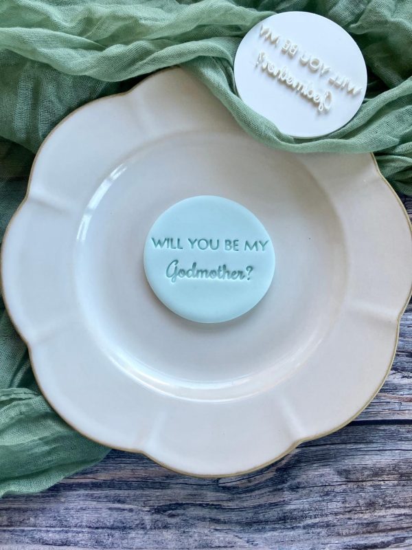 Godmother 2 Will You Be My Godmother Cookie Stamp, God Mother, Godparents