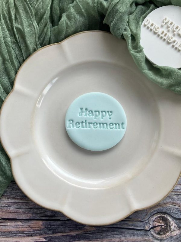Happy Retirement Cookie Stamp, Leaving, Retiring, Retire