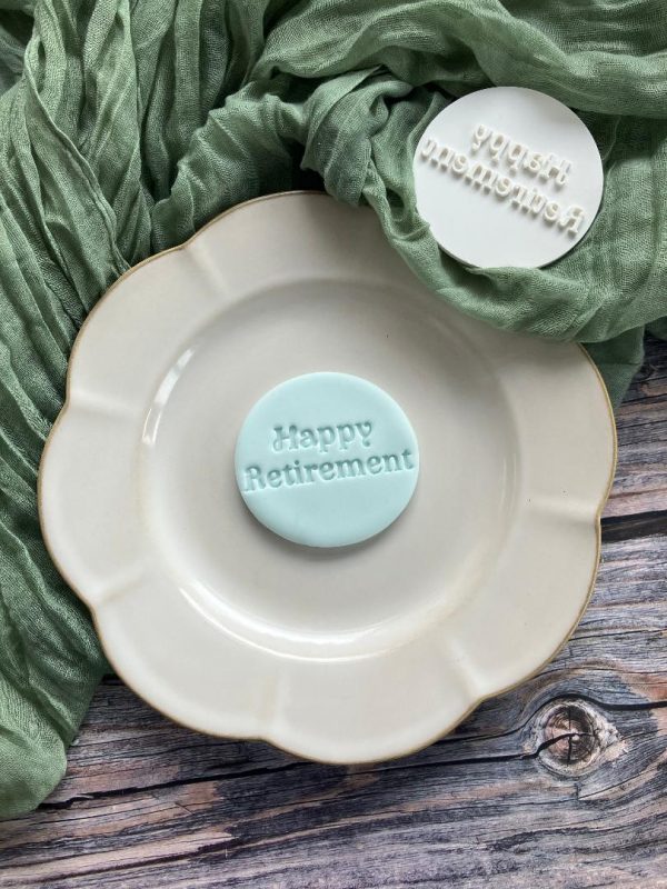 Happy Retirement Cookie Stamp, Leaving, Retiring, Retire