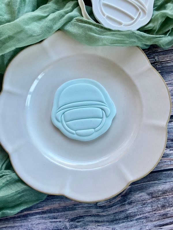 Helmet Birthday Cookie Cutter and Fondant Embosser Helmet Birthday Cookie Cutter and Fondant Embosser