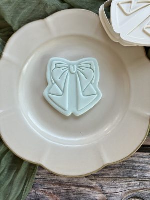 Bow Cookie Cutter and Fondant Embosser, Floppy Bow, Hair Style, Bow-tiful