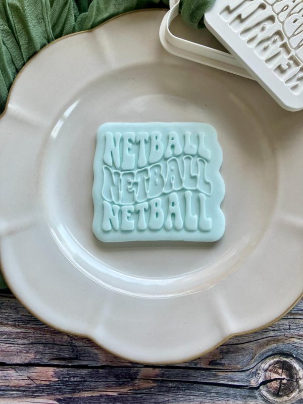 Netball Netball Netball Cookie Cutter and Fondant Embosser, Groovy, Sports, Hobbies