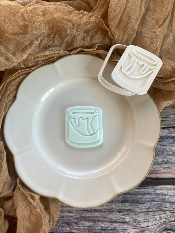 Paint Tin Cookie Cutter and Fondant Embosser