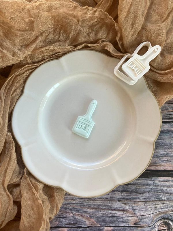 Paint Brush Cookie Cutter and Fondant Embosser