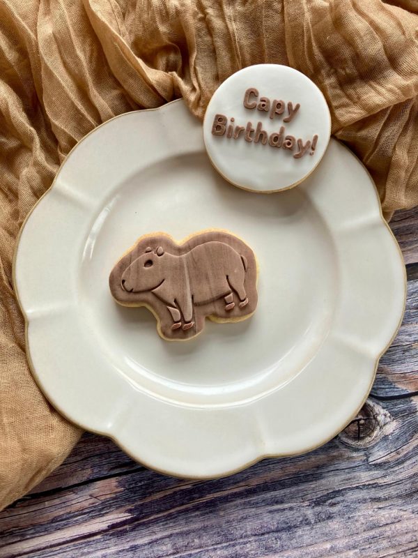 Capy Birthday Fondant Stamp Embosser, Capybara, Birthday Pun, Funny Birthday