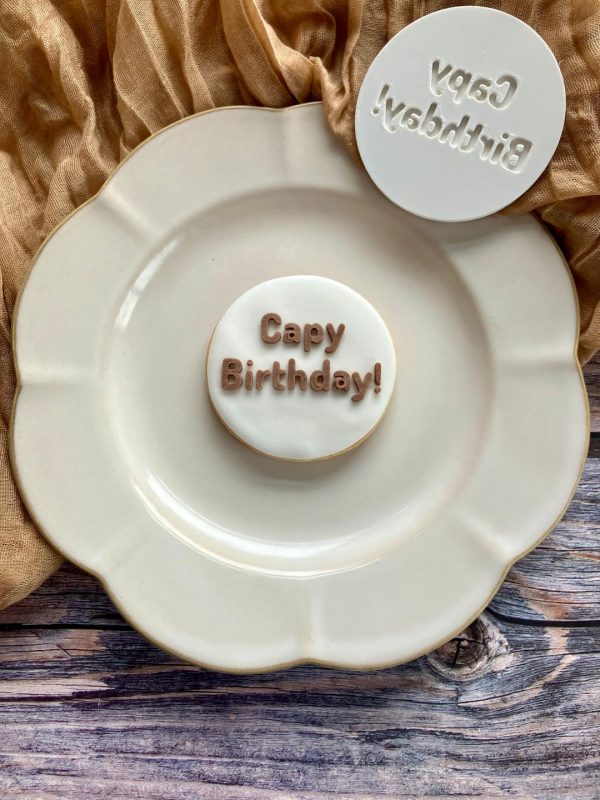 Capy Birthday Fondant Stamp Embosser