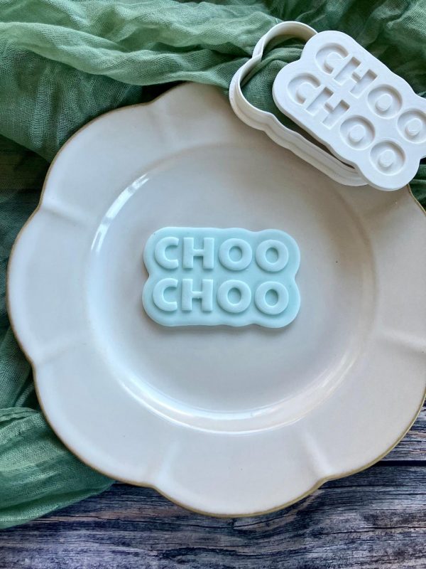Choo Choo Cookie Cutter and Fondant Embosser, Train Theme, Two, Trains