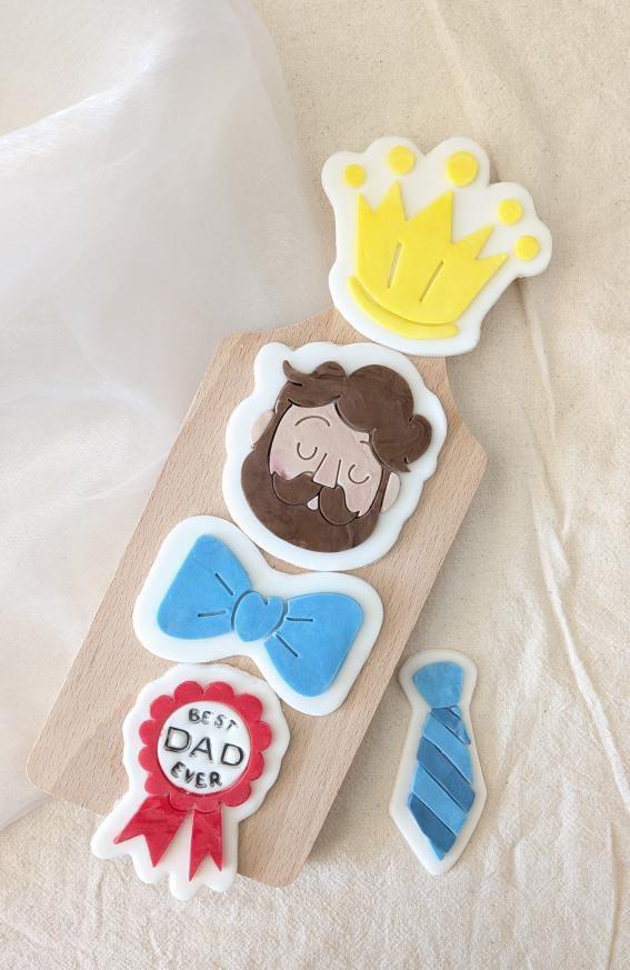 Crown Cookie Cutter and Fondant Stamp Embosser, King, King For The Day, Father's Day