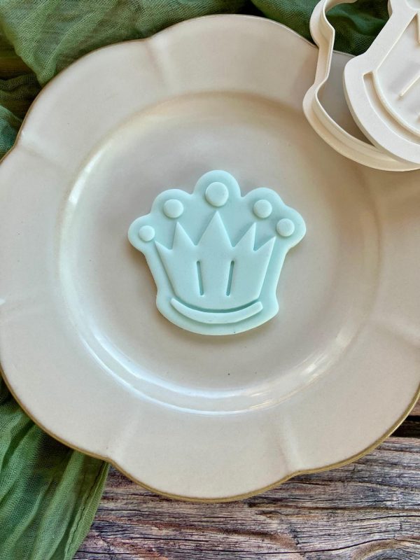 Crown Cookie Cutter and Fondant Stamp Embosser, King, King For The Day, Father's Day