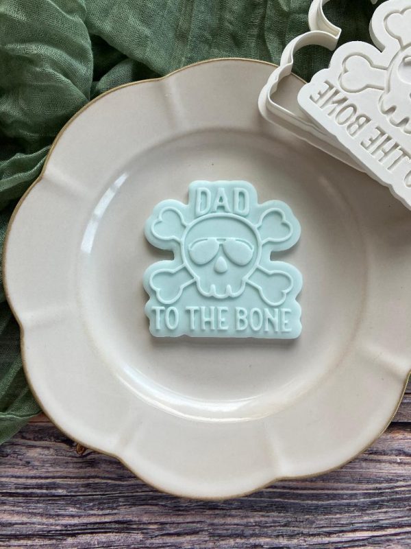 Dad To the Bone Cookie Cutter and Fondant Embosser Dad To the Bone Cookie Cutter and Fondant Embosser