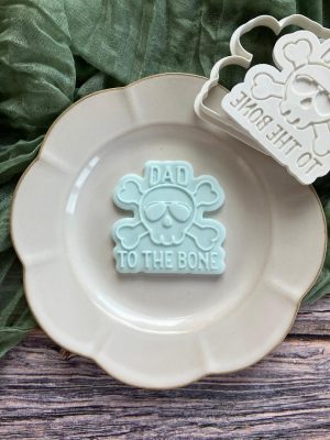 Dad To the Bone Cookie Cutter and Fondant Embosser