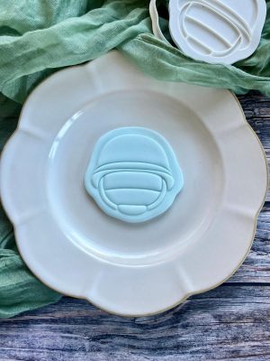 Helmet Birthday Cookie Cutter and Fondant Embosser