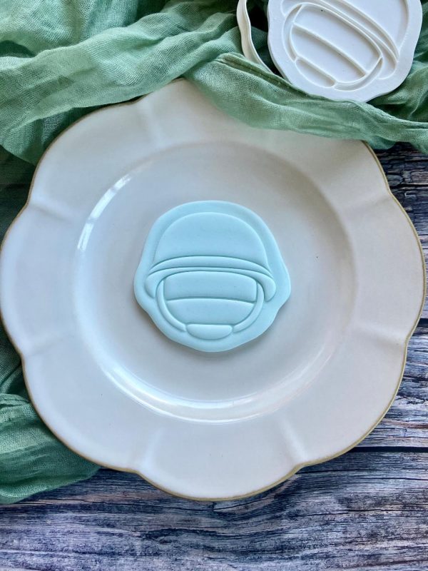 Helmet Birthday Cookie Cutter and Fondant Embosser Helmet Birthday Cookie Cutter and Fondant Embosser