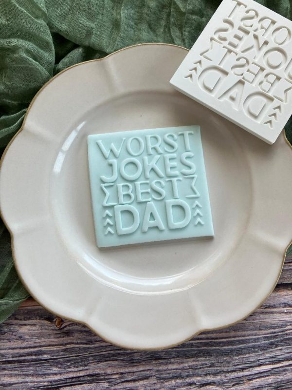 Worst Jokes Best Dad Fondant Stamp Embosser Worst Jokes Best Dad Fondant Stamp Embosser