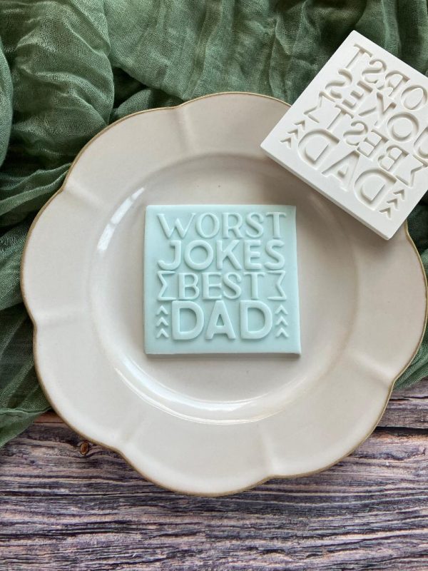 Worst Jokes Best Dad Fondant Stamp Embosser Worst Jokes Best Dad Fondant Stamp Embosser