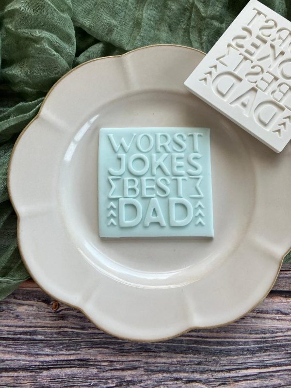 jokes Worst Jokes Best Dad Fondant Stamp Embosser, Father's Day, Fathers Day, Funny Dad, Humour