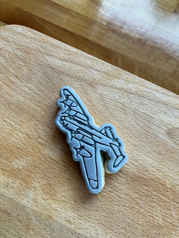 War Plane Cookie Cutter and Fondant Stamp