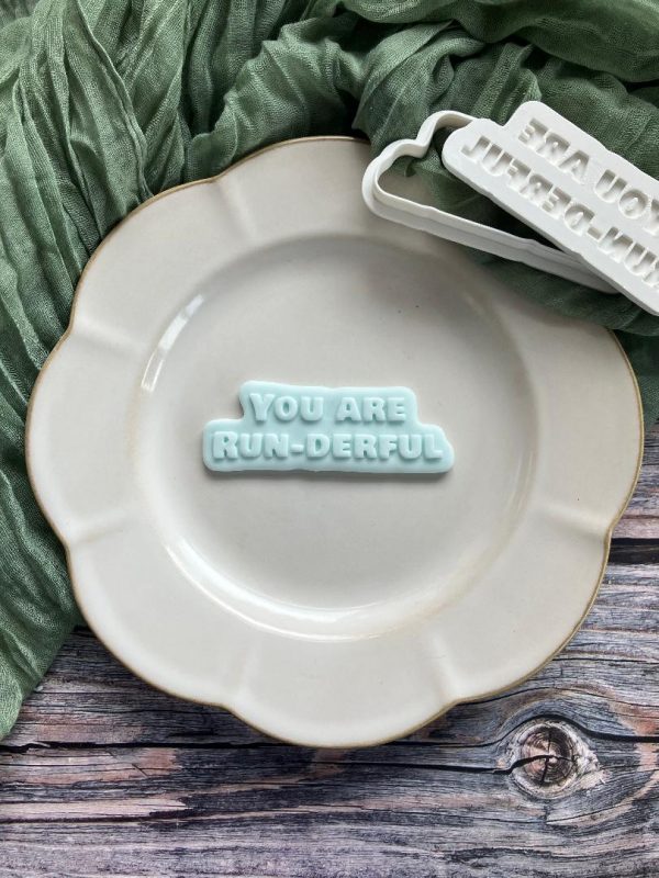 You Are Run-derful Cookie Cutter and Fondant Embosser, Father's Day, Sport, Run, Running, Runner, Wonderful