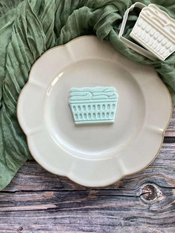 Washing Basket Cookie Cutter and Fondant Stamp Washing Basket Cookie Cutter and Fondant Stamp