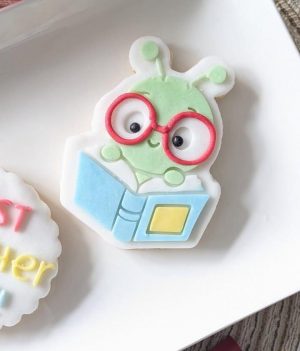 Bookworm Cookie Cutter and Fondant Embosser