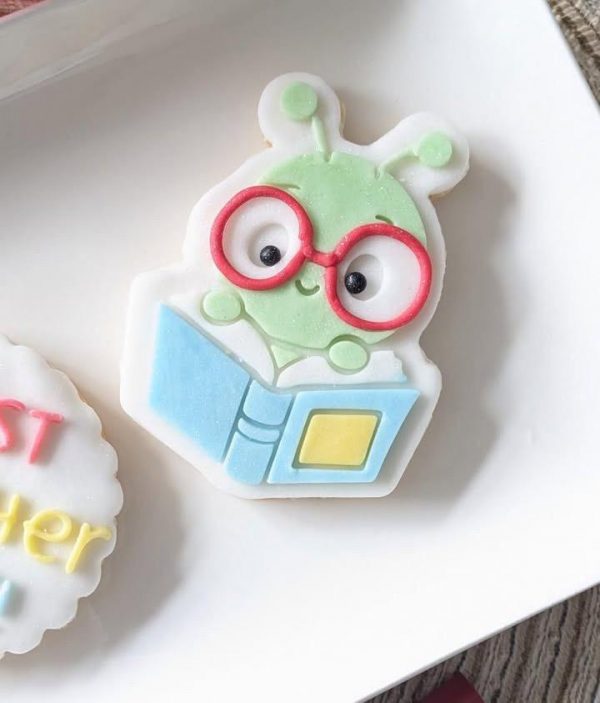 Bookworm Cookie Cutter and Fondant Embosser