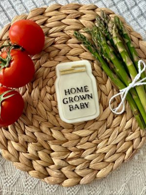 Home Grown Cookie Cutter and Fondant Embosser, New Baby, Allotment, Vegetables,  Vegetable Patch, Baby Shower, Gender Reveal