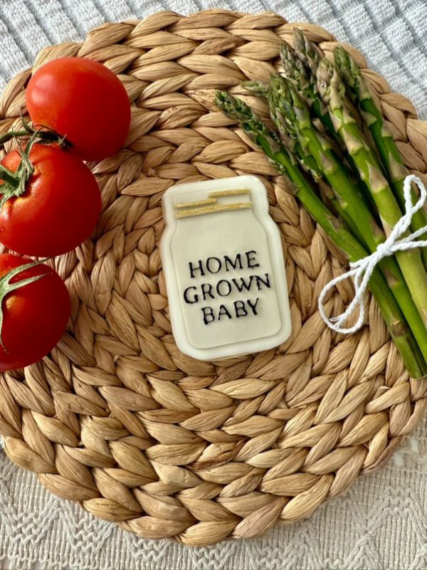 29F39A42-DA14-4087-860C-EAB93EBE18F5 Home Grown Cookie Cutter and Fondant Embosser, New Baby, Allotment, Vegetables, Vegetable Patch, Baby Shower, Gender Reveal