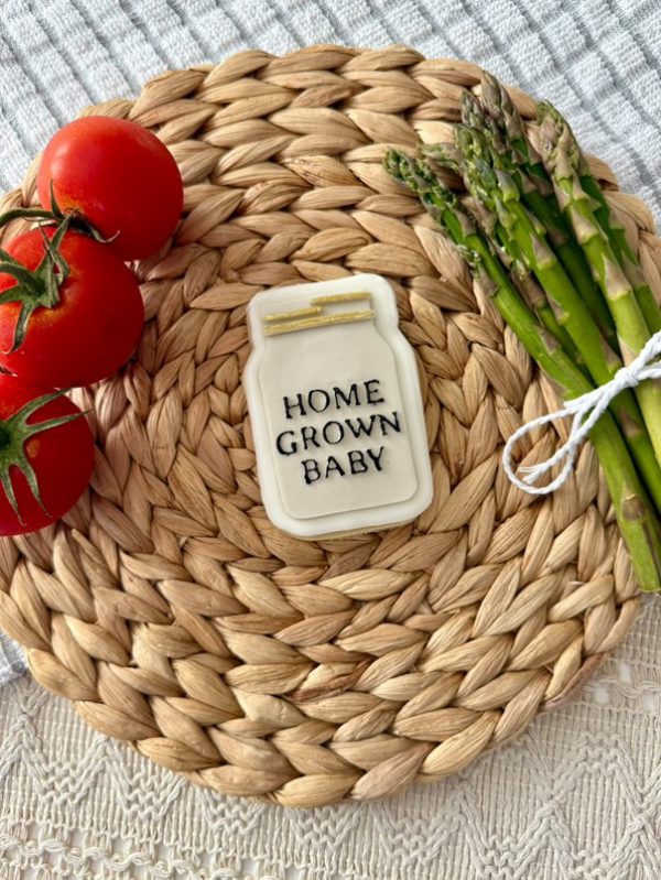 A8356AC6-62CC-4FA1-9959-7BF0E581EADD Home Grown Cookie Cutter and Fondant Embosser, New Baby, Allotment, Vegetables, Vegetable Patch, Baby Shower, Gender Reveal