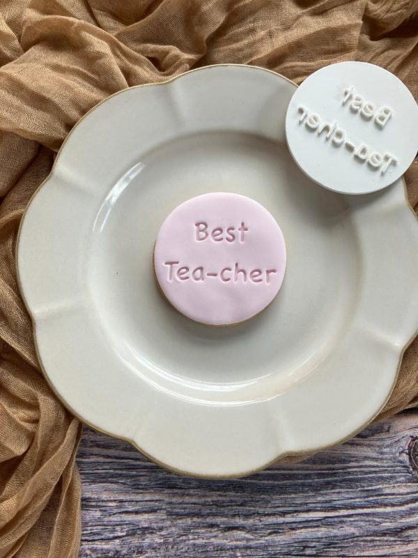 BT 2 Best Tea-cher Cookie Stamp, Teacher Cookie Stamp, Tea Theme, Afternoon Tea, Thank You Teacher, Brew, Bestie