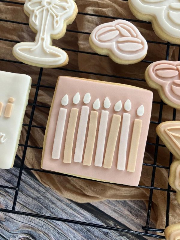 Candles Fondant Stamp Embosser, Birthday, Candle, 1st, 30th, 40th