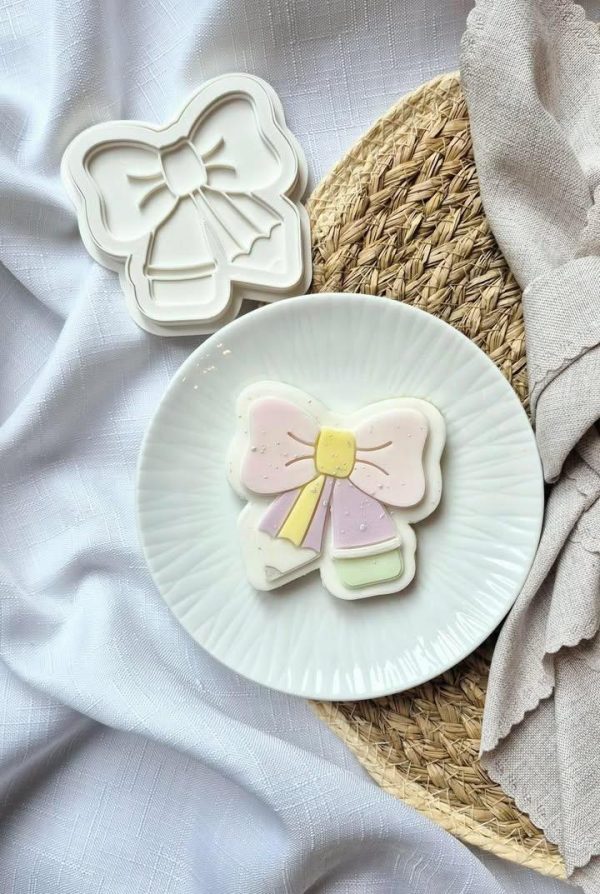 Pencil Bow Cookie Cutter and Layered Embosser