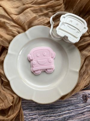 School Bus Cookie Cookie Cutter and Multi Pop Embosser