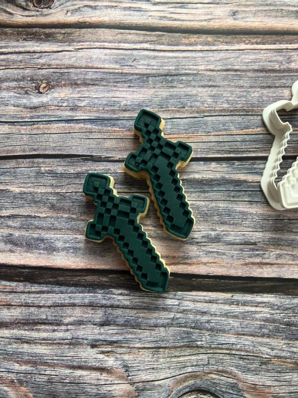 Minecraft Sword Cookie Cutter and Fondant Embosser Minecraft Sword Cookie Cutter and Fondant Embosser