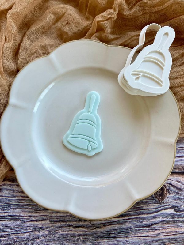 Bell Cookie Cutter and Fondant Embosser, School Bell, School's Out For Summer, Cancer, Chemotherapy, Radiotherapy Treatment