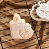 Meditation Candle Cookie Cutter and Fondant Embosser, Namaste, Yoga, Relax, Relaxation, Zen, Health, Calm, Self Care