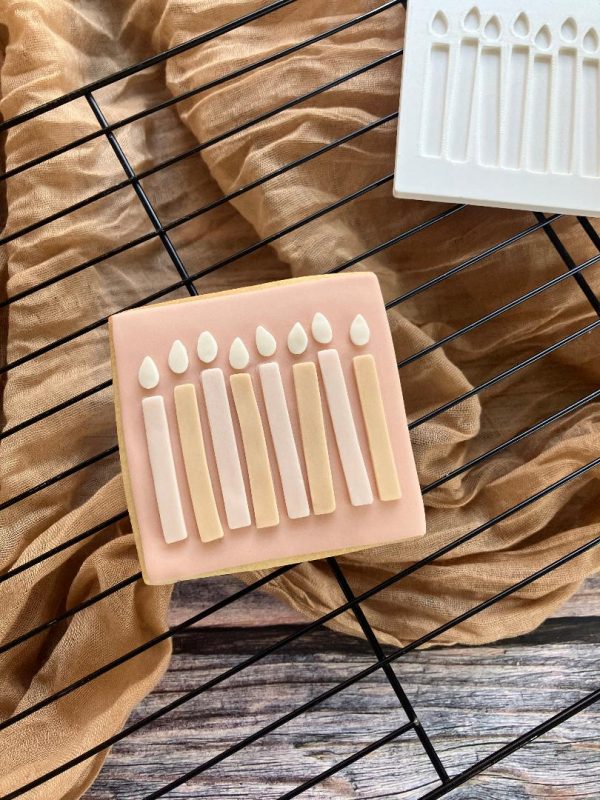Candles Fondant Stamp Embosser, Birthday, Candle, 1st, 30th, 40th