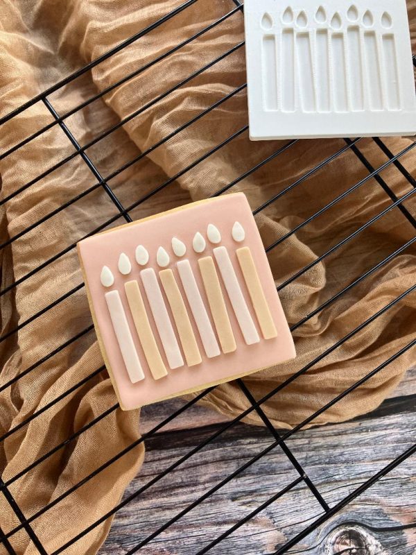 Candles Fondant Stamp Embosser, Birthday, Candle, 1st, 30th, 40th