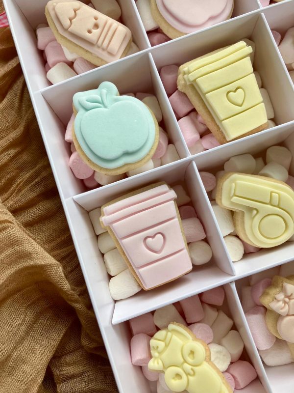 Set of 6 Miniature Cookie Cutters and Embossers, Teacher, Teaching, Thank You Teacher, Back To School, Stationery, Office