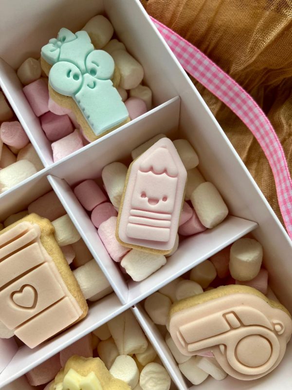 Set of 6 Miniature Cookie Cutters and Embossers, Teacher, Teaching, Thank You Teacher, Back To School, Stationery, Office