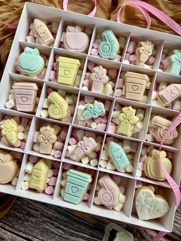 Set of 6 Miniature Cookie Cutters and Embossers, Teacher, Teaching, Thank You Teacher, Back To School, Stationery, Office